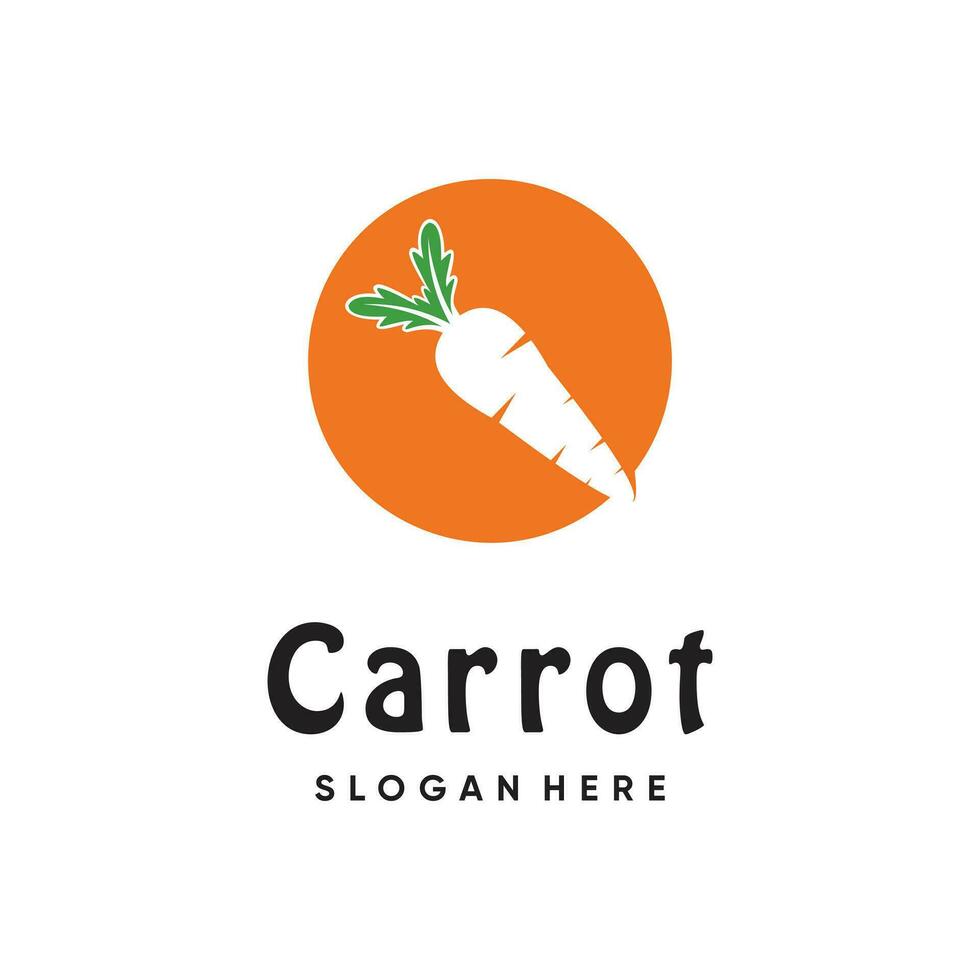 Carrot logo design vector with simple creative concept