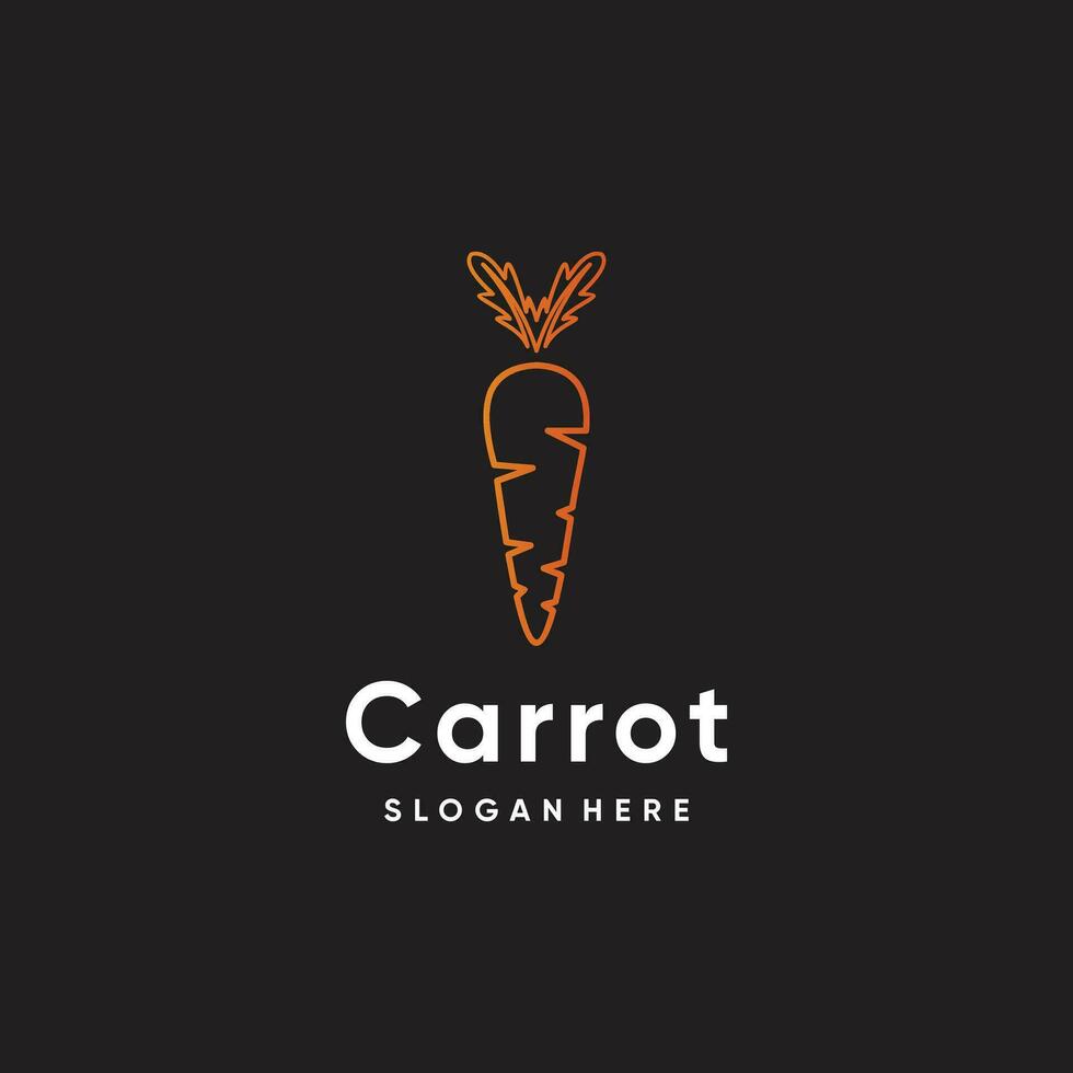 Carrot logo design vector with simple creative concept