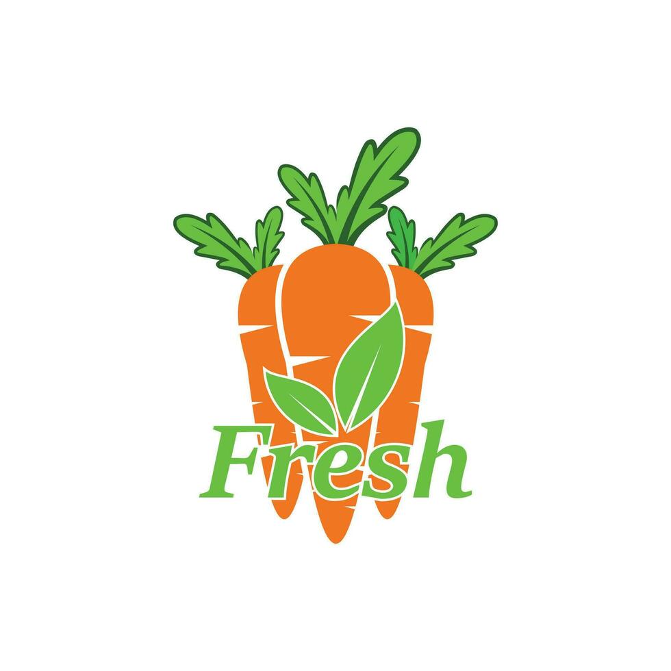 Carrot logo design vector with simple creative concept