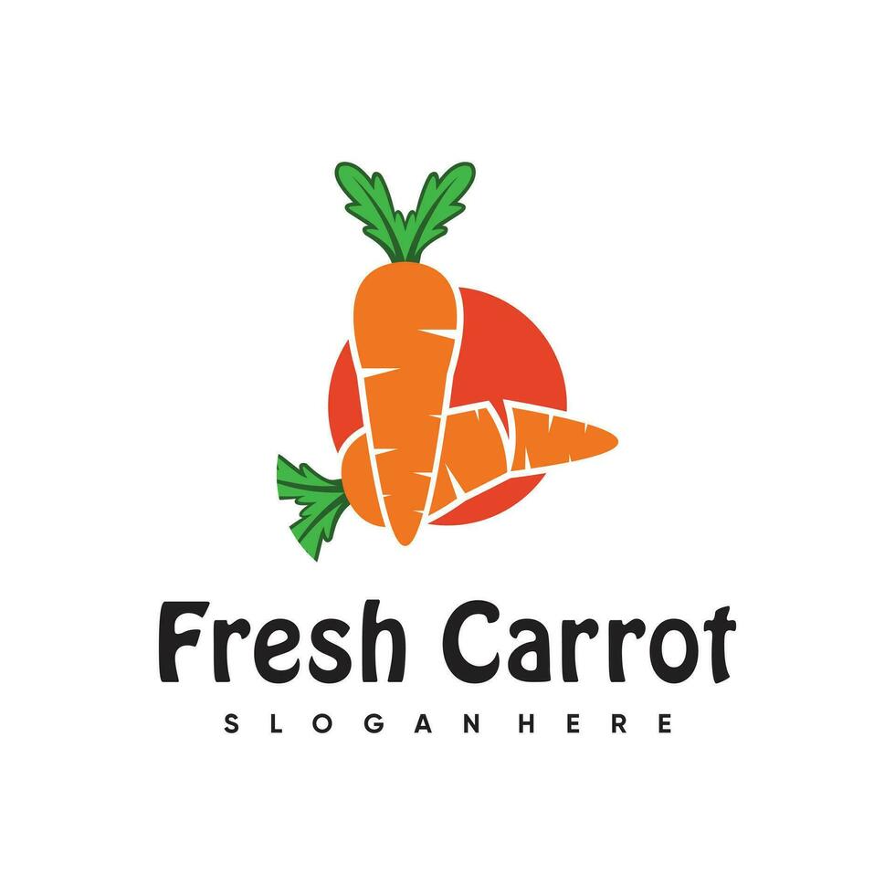 Carrot logo design vector with simple creative concept