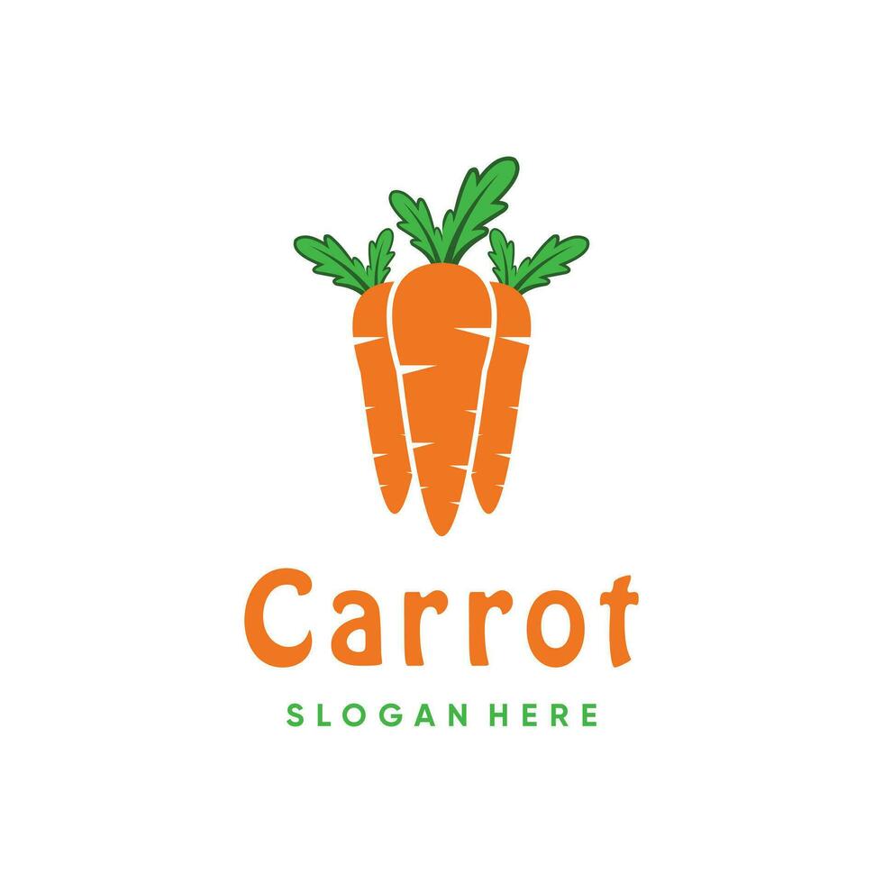 Carrot logo design vector with simple creative concept