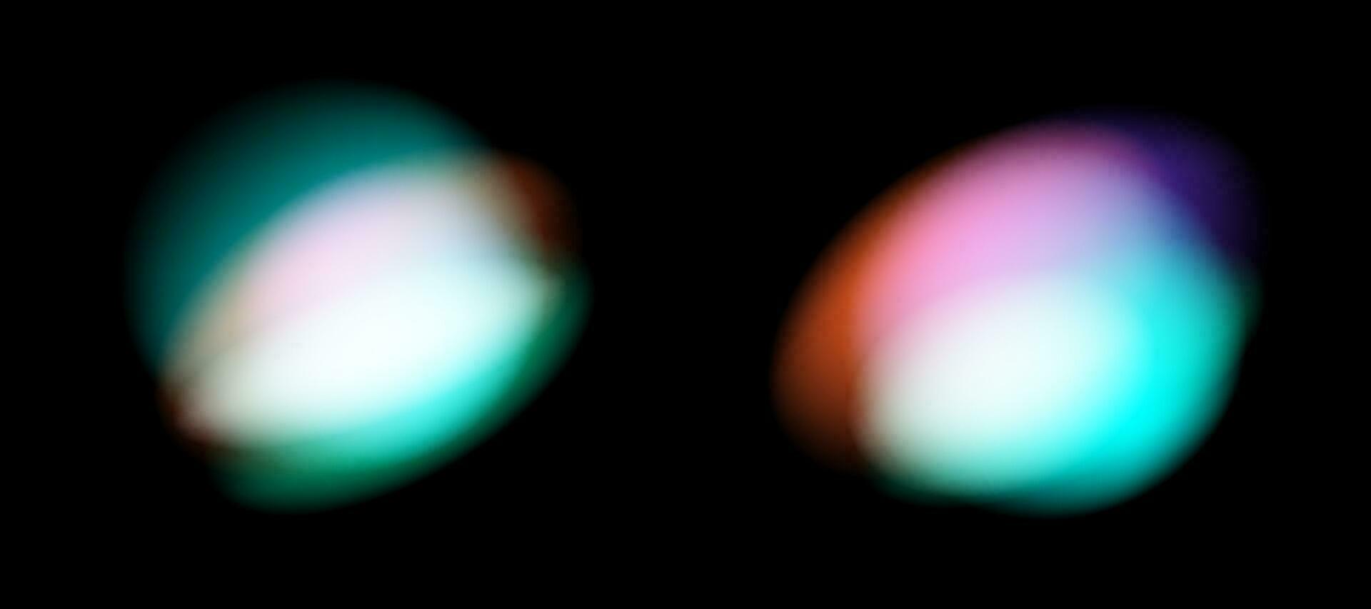 borroso arco iris refracción cubrir efecto colocar. ligero lente prisma efecto en negro antecedentes. holográfico reflexión, cristal llamarada fuga sombra cubrir. vector resumen ilustración.