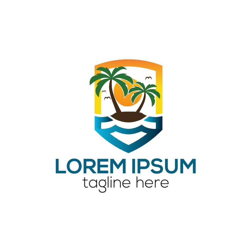 Modern travel agency logo, logistics delivery logo design concept isolated vector template illustration