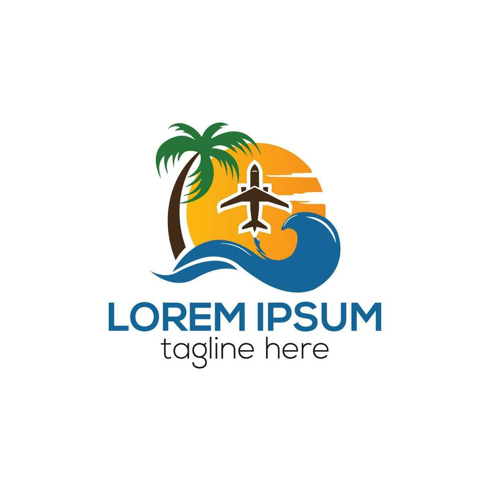 Modern travel agency logo, logistics delivery logo design concept isolated vector template illustration