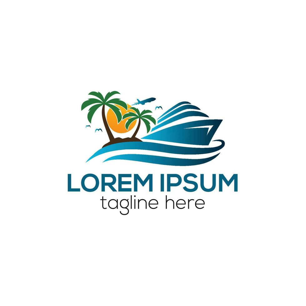 Modern travel agency logo, logistics delivery logo design concept isolated vector template illustration