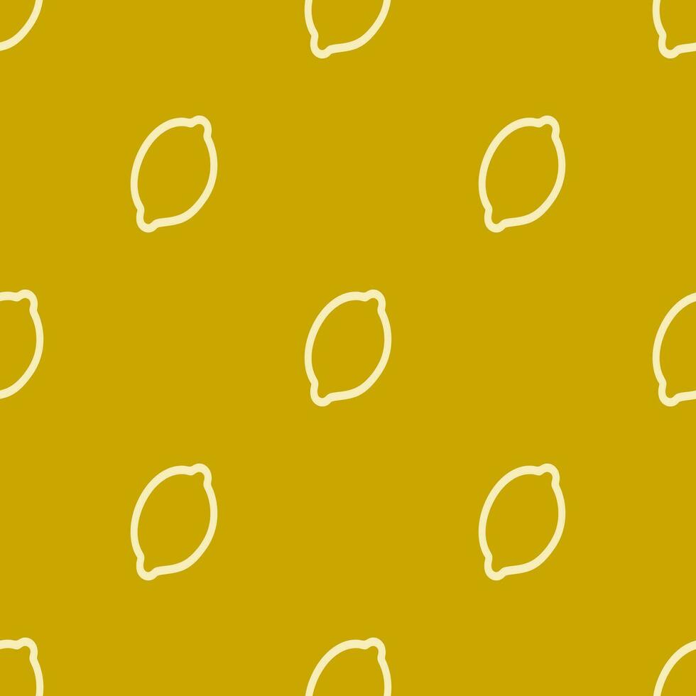 Seamless pattern with yellow lemons vector