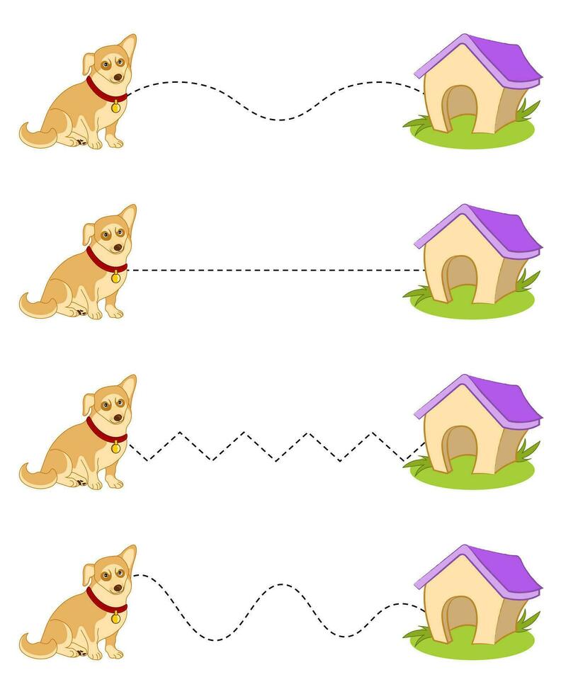 Educational puzzle about a dog vector