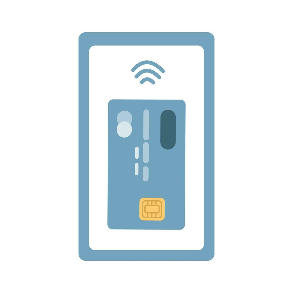 payment using smartphone online banking vector