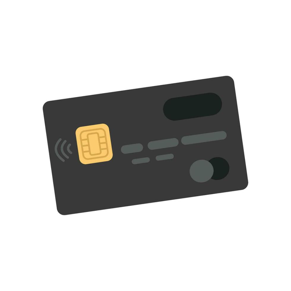 débito o crédito tarjeta icono vector