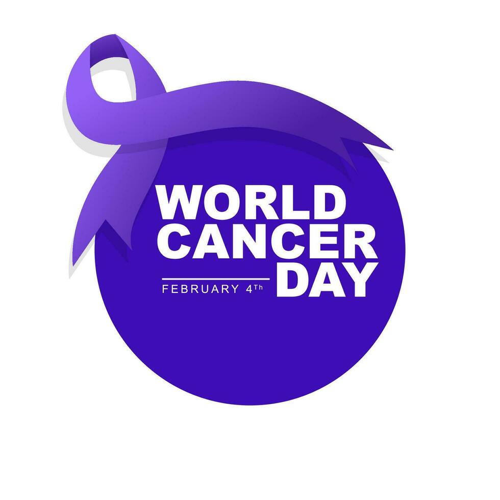 Vector illustration of world cancer day celebrated every year on 4 february