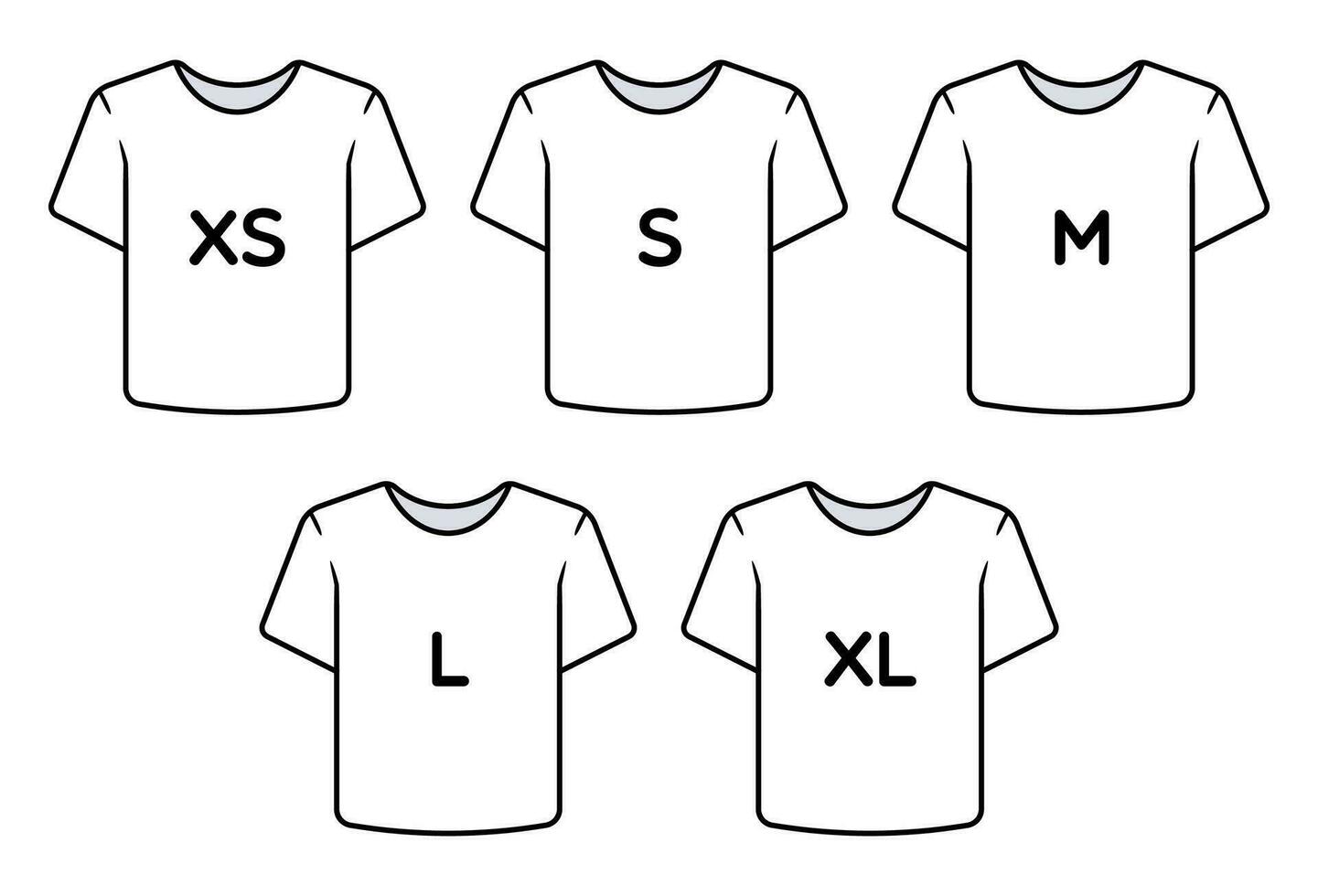Vector Shirt Size Label Illustration
