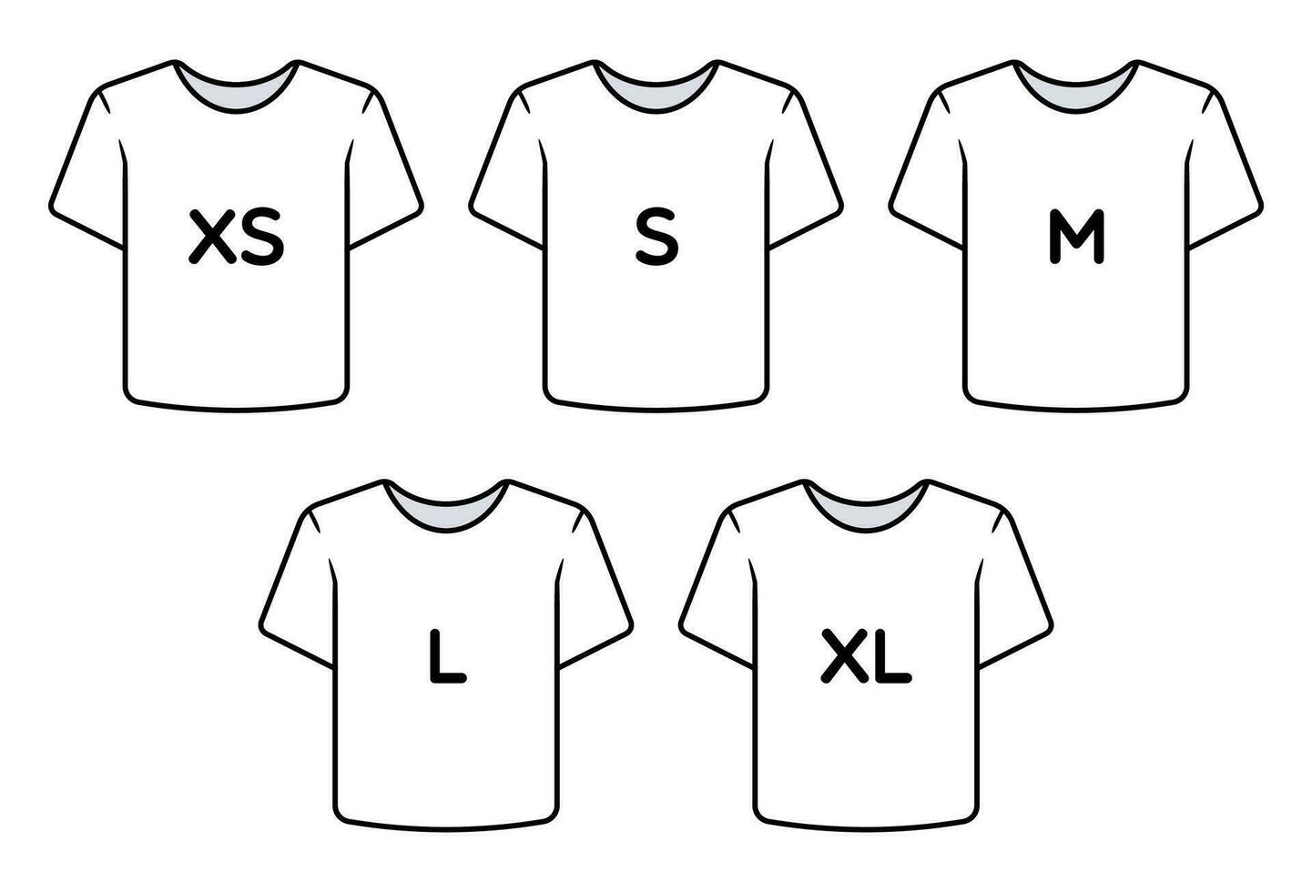 Vector Shirt Size Label Illustration