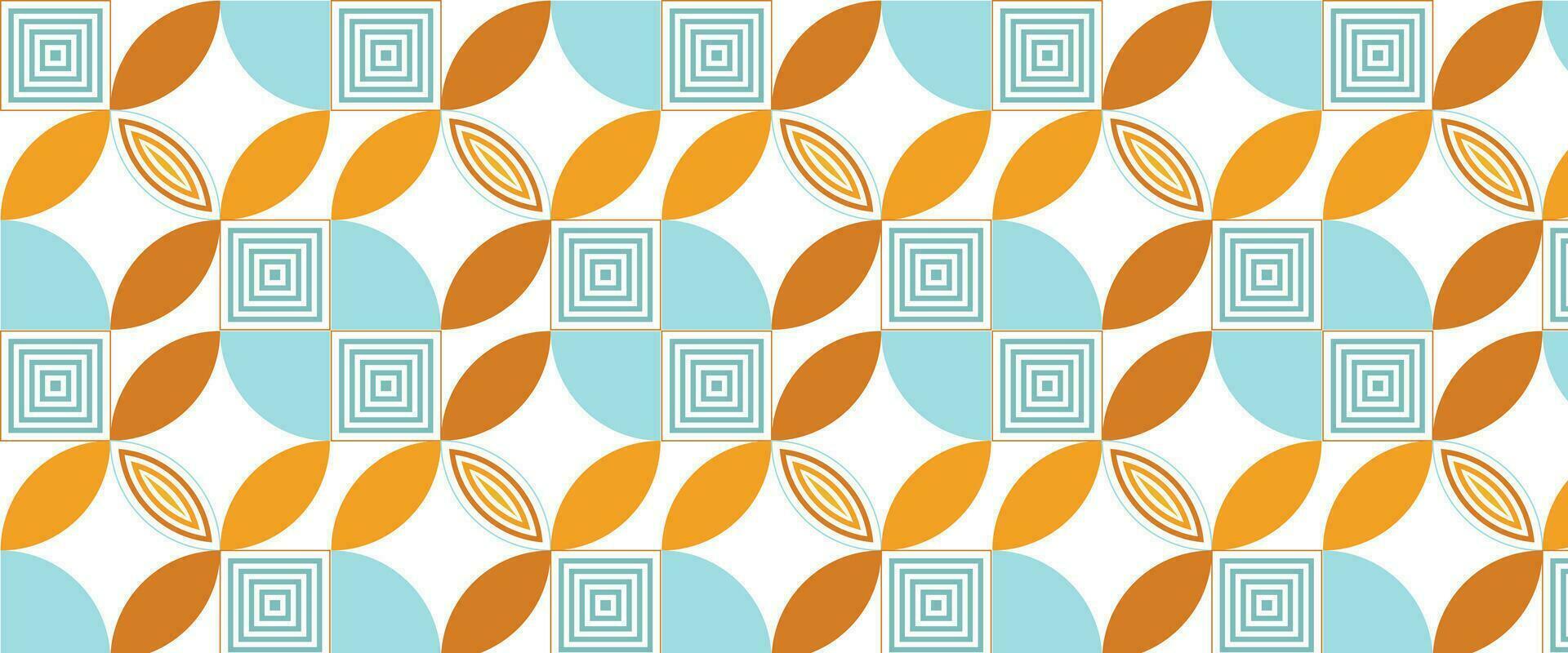 Geometric pattern vector background with Scandinavian abstract color or Swiss geometry prints of rectangles, squares and circles shape design
