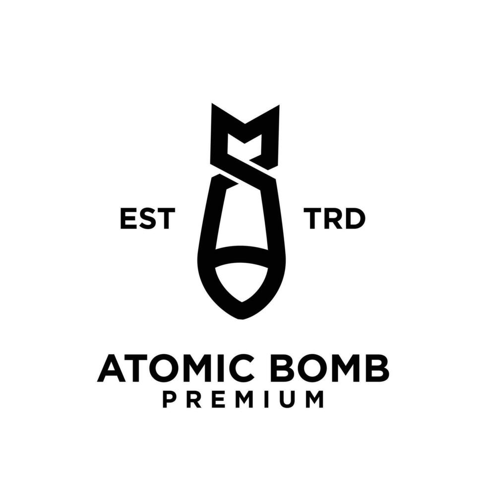 Atomic Bomb Logo icon design illustration vector