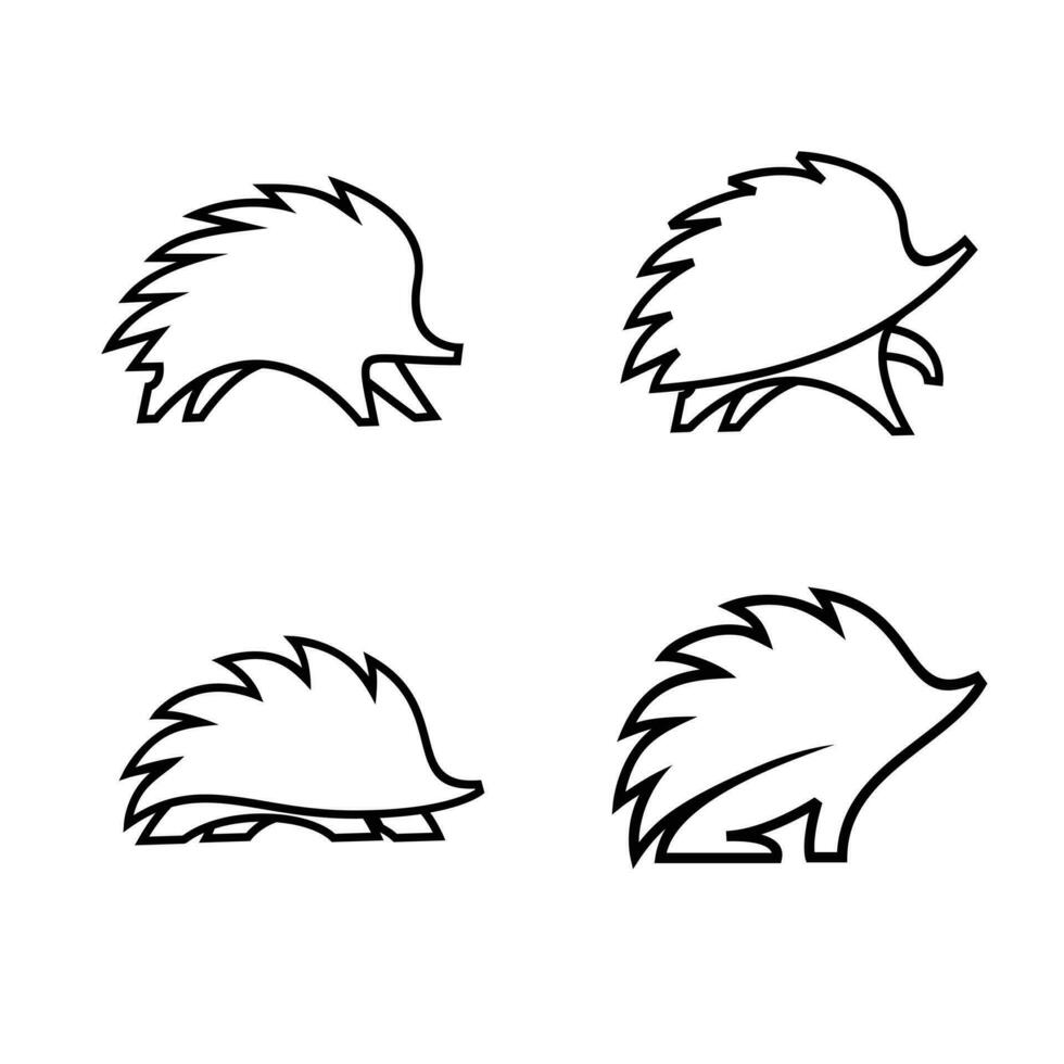 Hedgehog Logo icon design illustration vector