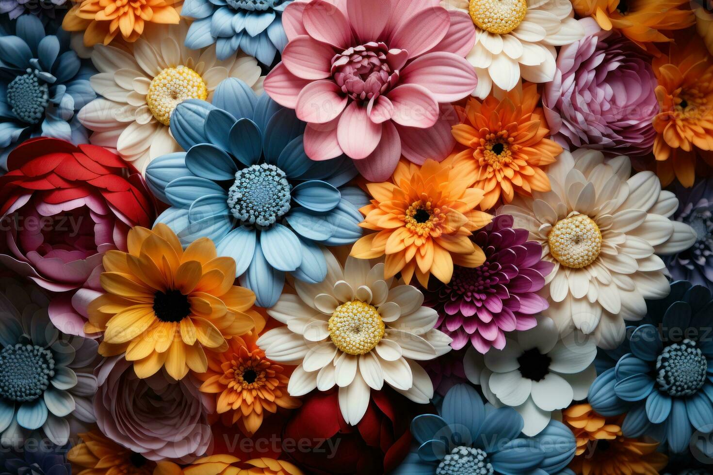 AI generated Multiple exposures crafting kaleidoscope, spring photography photo