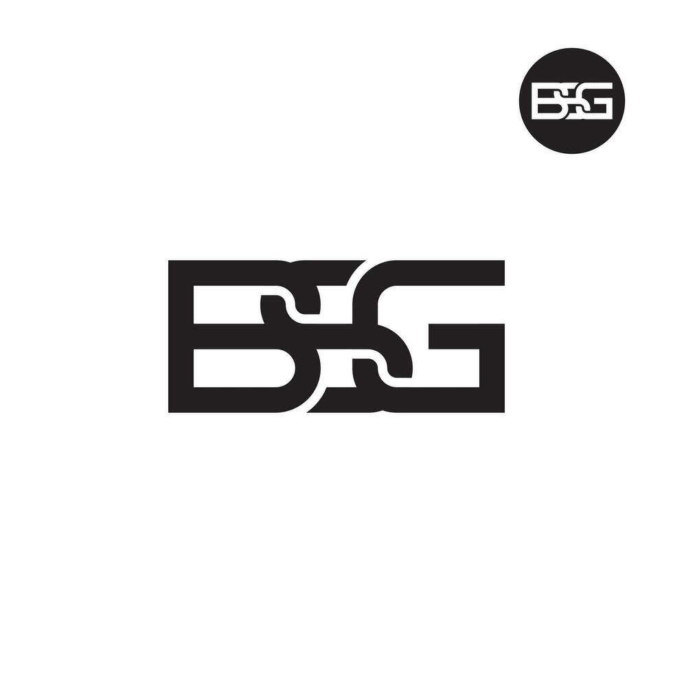 Letter BSG Monogram Logo Design vector