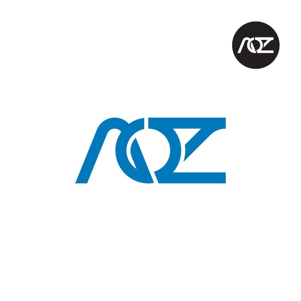 Letter AOZ Monogram Logo Design vector