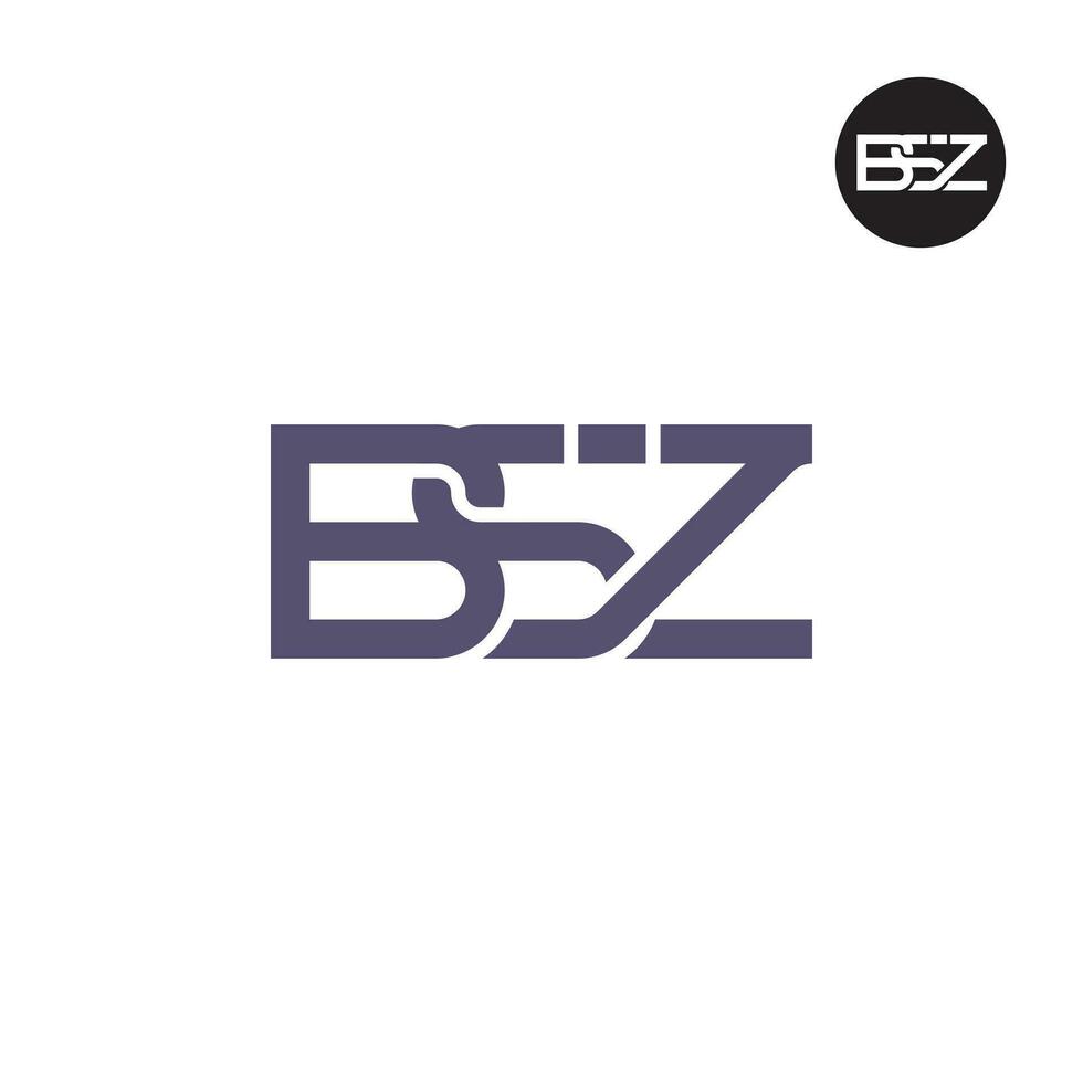 letra bsz monograma logo diseño vector