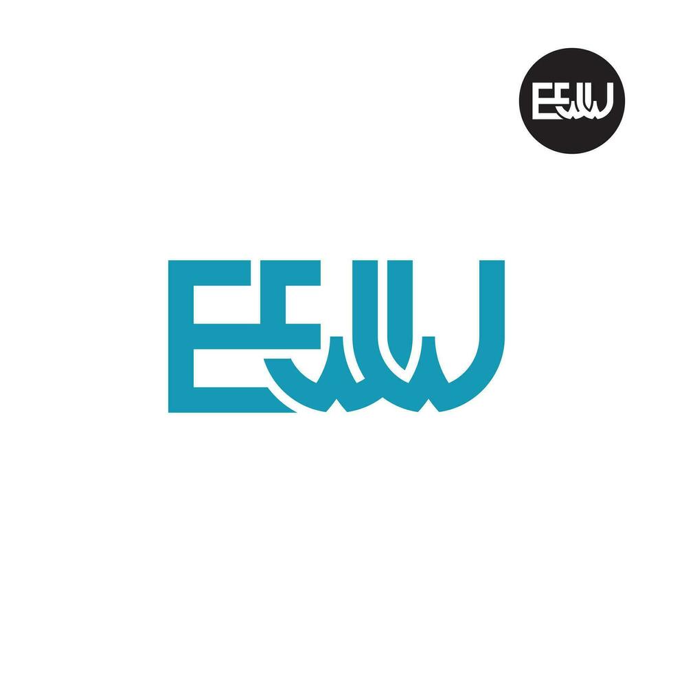 Letter EWW Monogram Logo Design vector