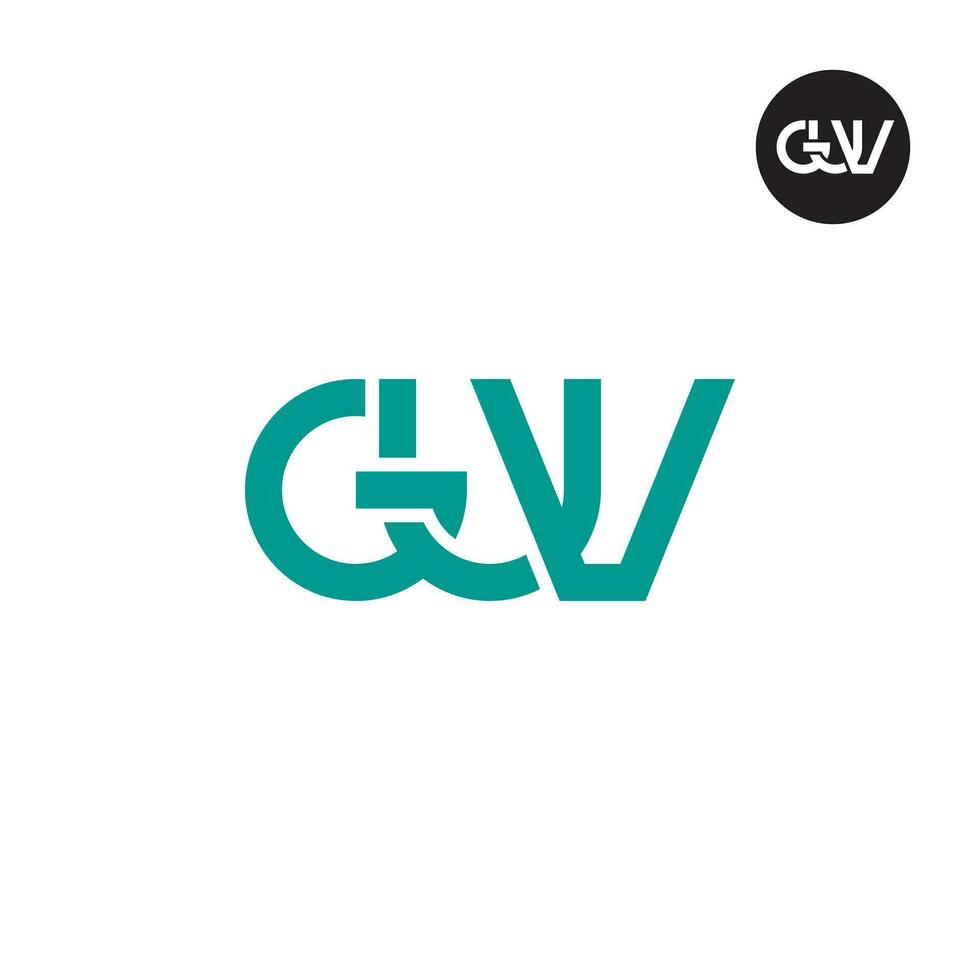 Letter GUV Monogram Logo Design vector