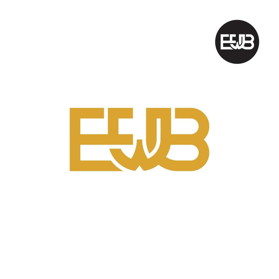 letra ewb monograma logo diseño vector