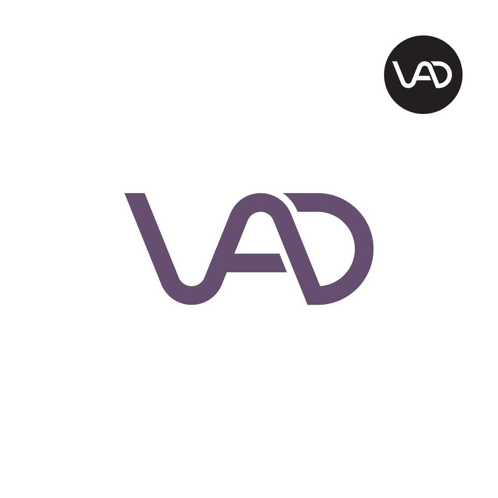 Letter VAD Monogram Logo Design vector