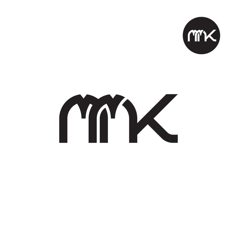 Letter MMK Monogram Logo Design vector