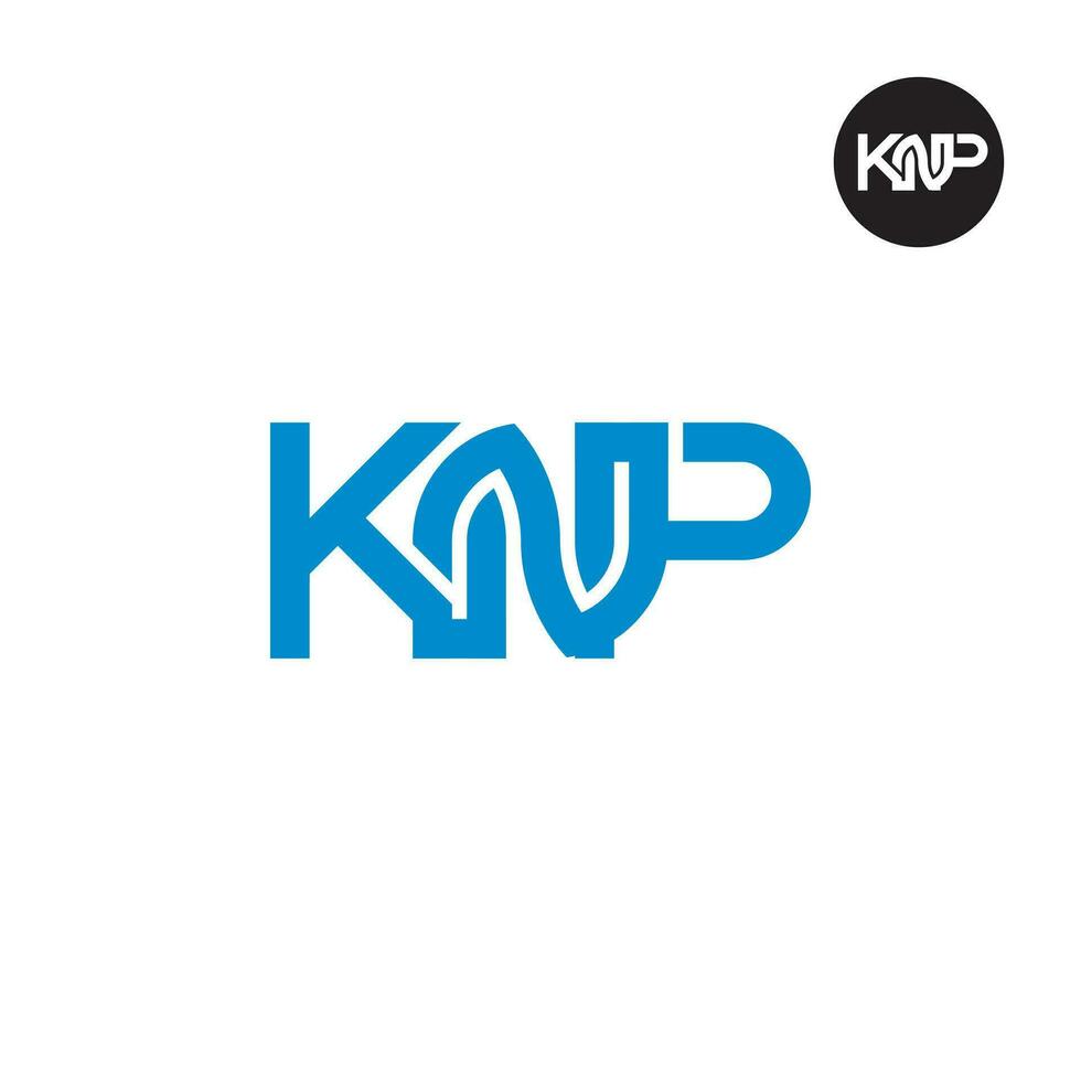 letra knp monograma logo diseño vector