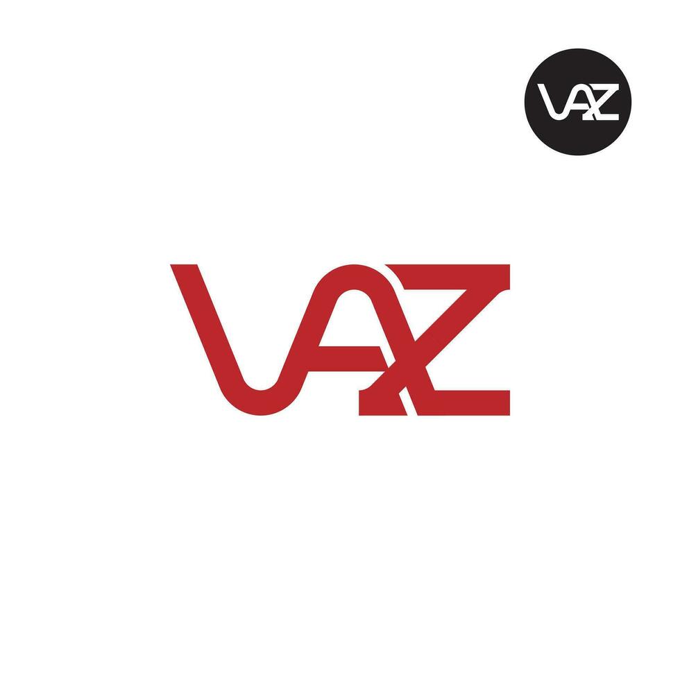 Letter VAZ Monogram Logo Design vector