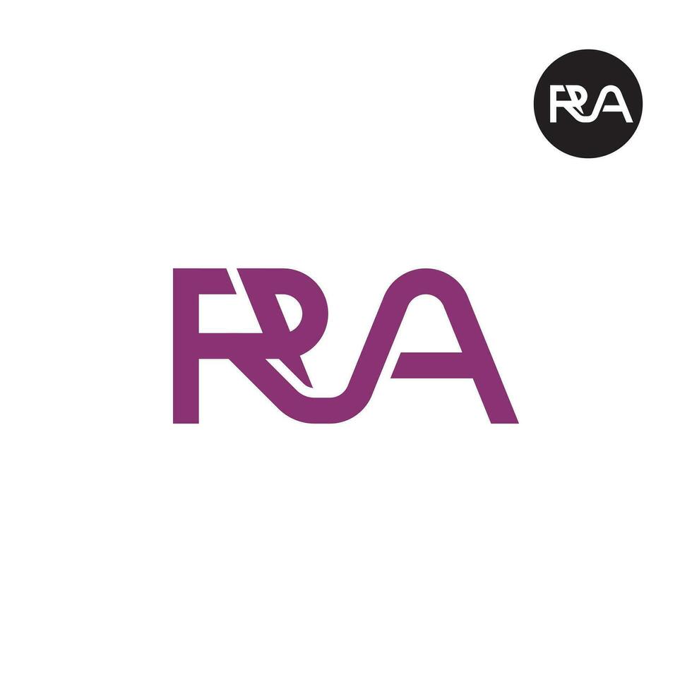 Letter RVA Monogram Logo Design vector