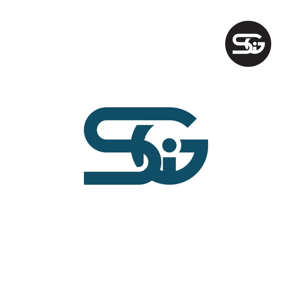 Letter SGI Monogram Logo Design vector