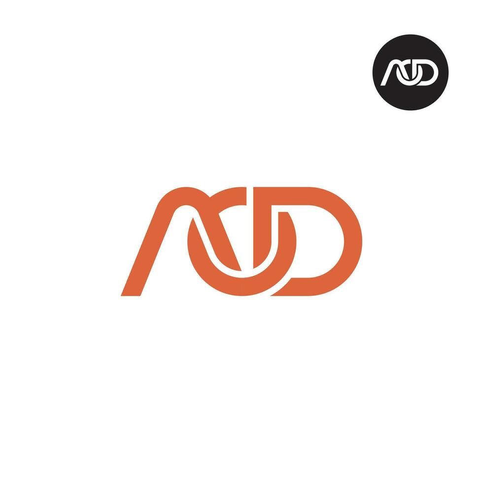 letra aod monograma logo diseño vector