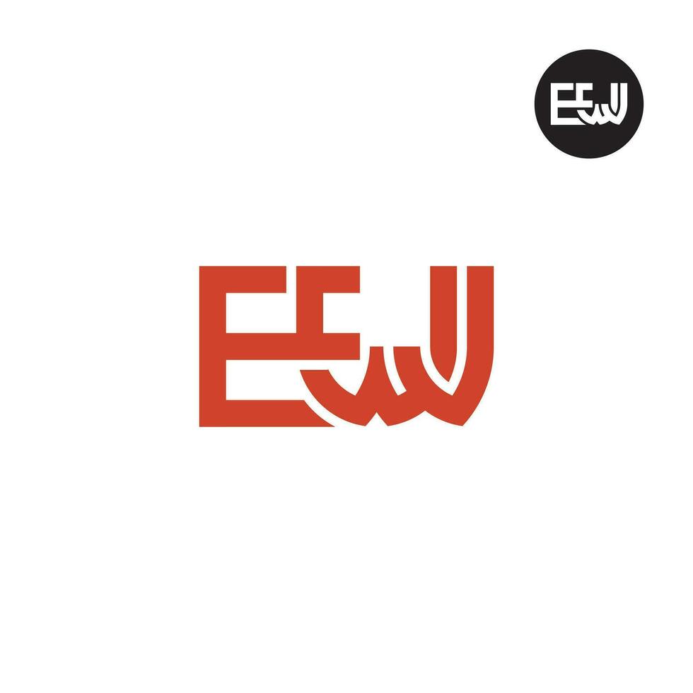 Letter EWJ Monogram Logo Design vector