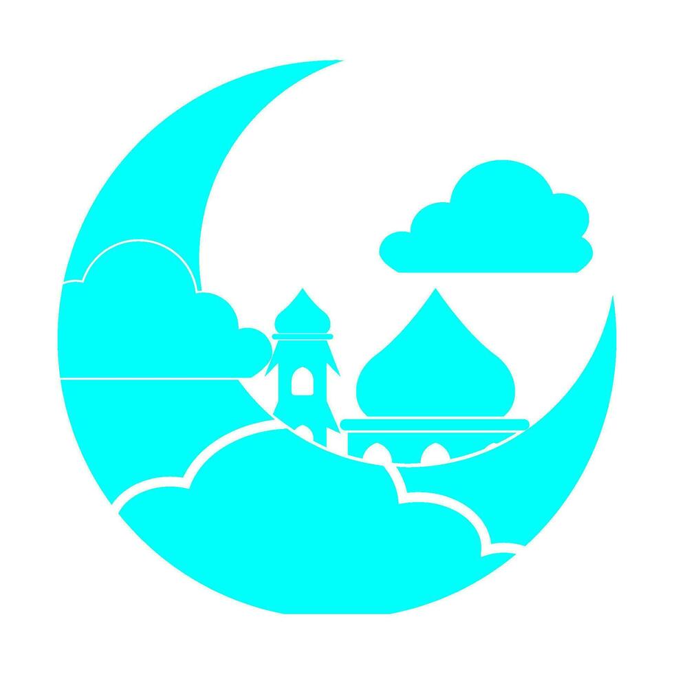 eid mubarak icon illustration vector