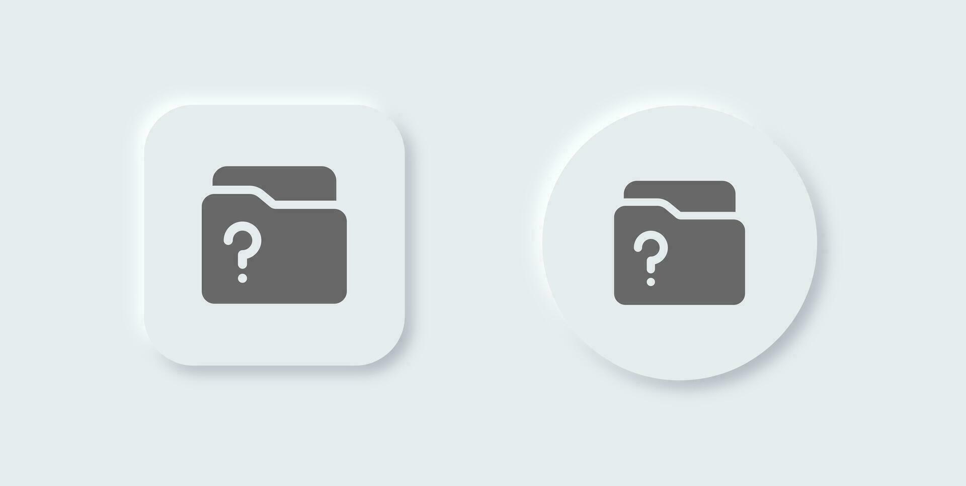 Empty solid icon in neomorphic design style. Storage signs vector illustration.