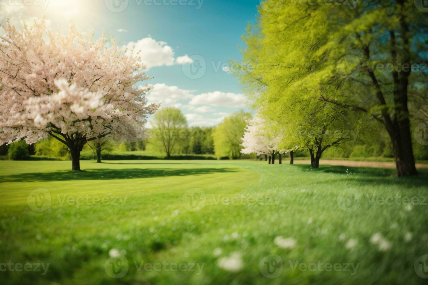 AI generated abstract nature spring Background spring flower photo