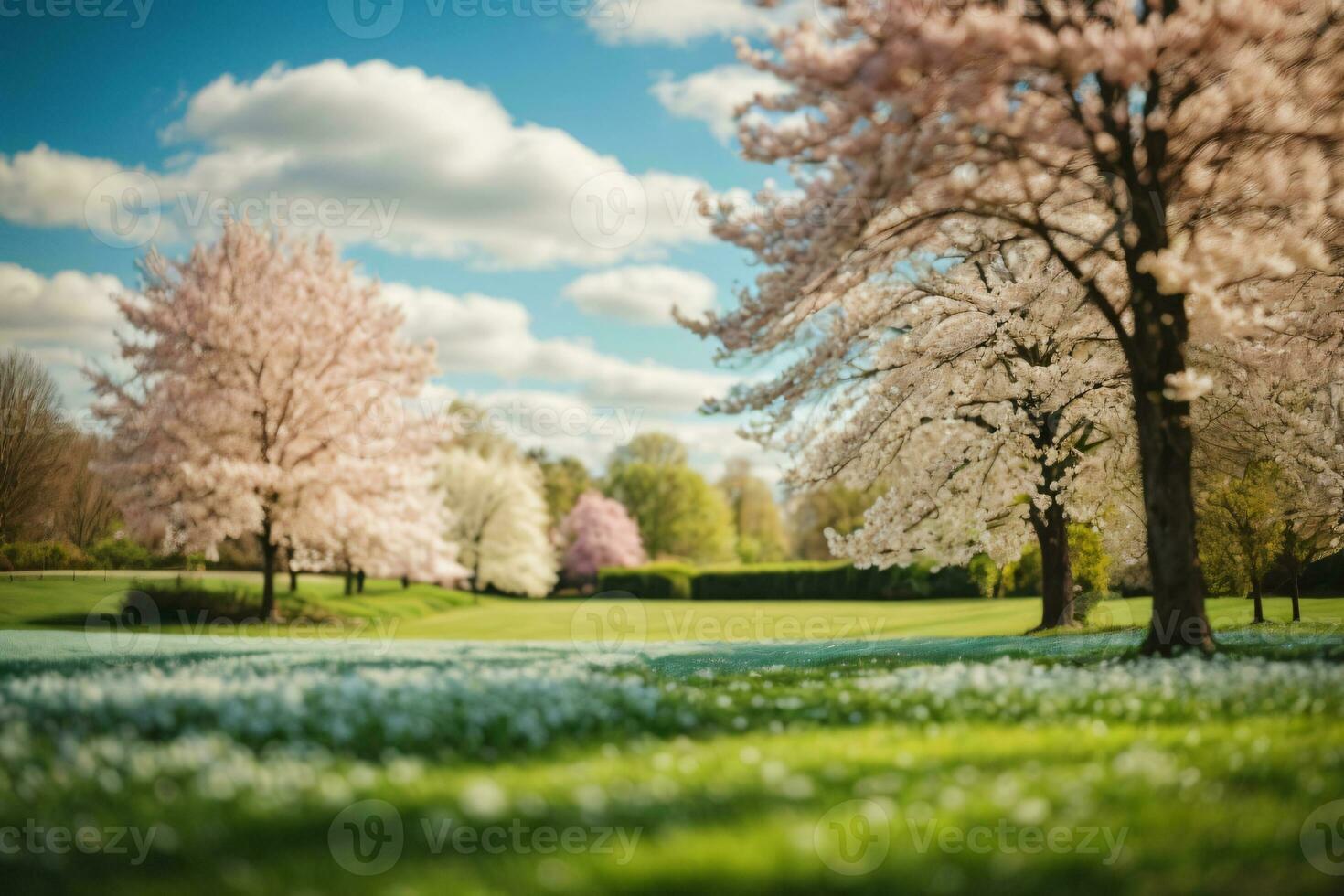 AI generated abstract nature spring Background spring flower photo