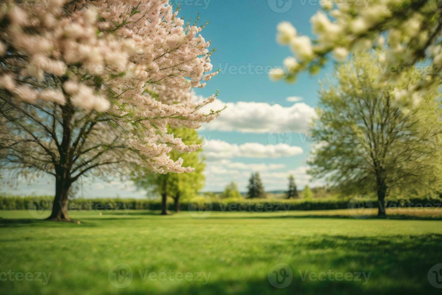 AI generated abstract nature spring Background spring flower photo