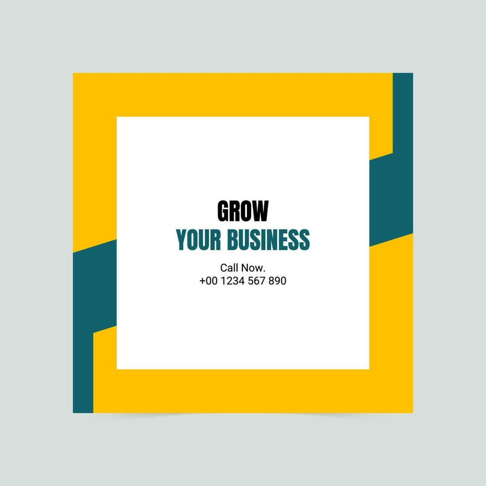 Creative grow your business social media cover template vector