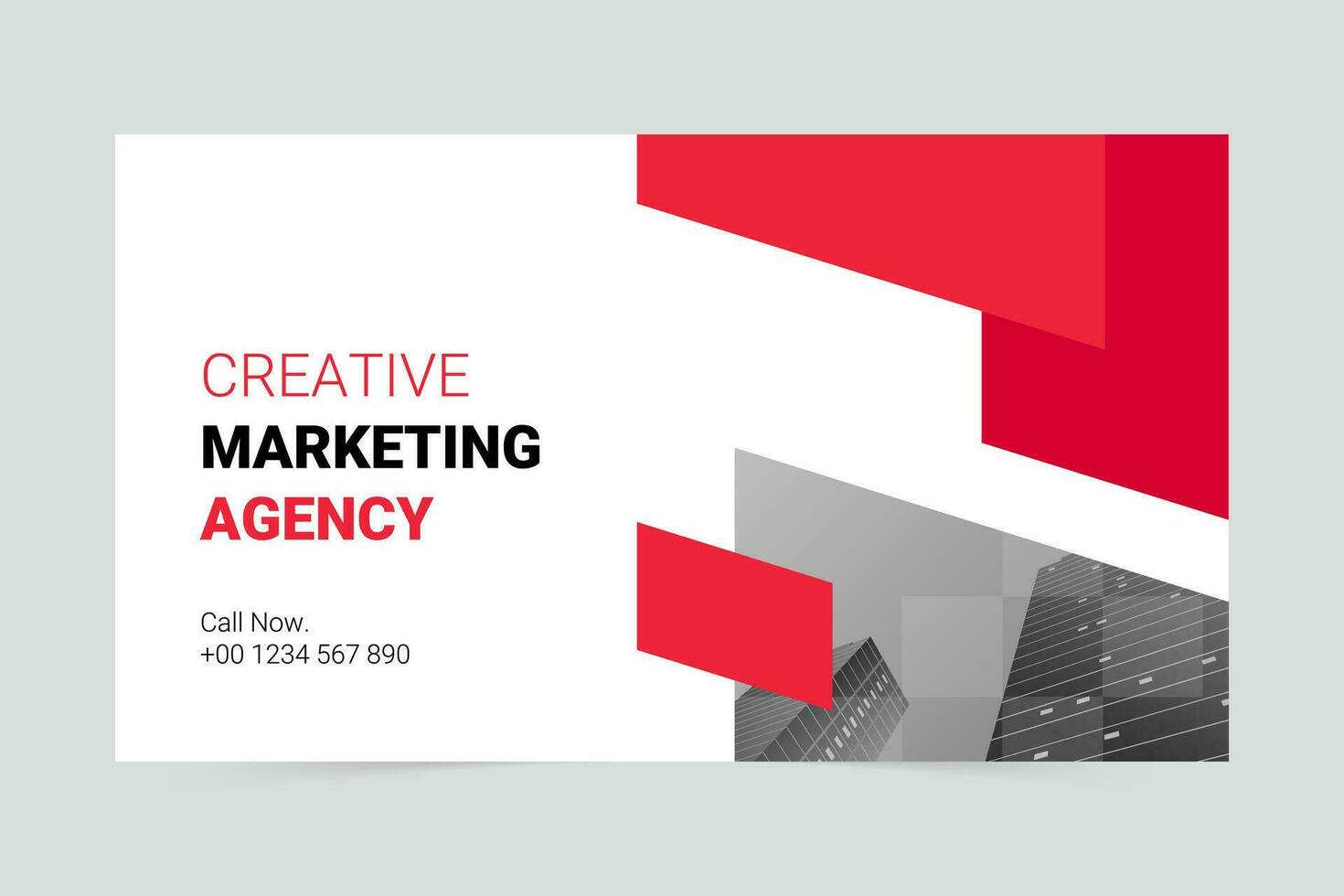 rojo minimalista márketing agencia cubrir modelo vector