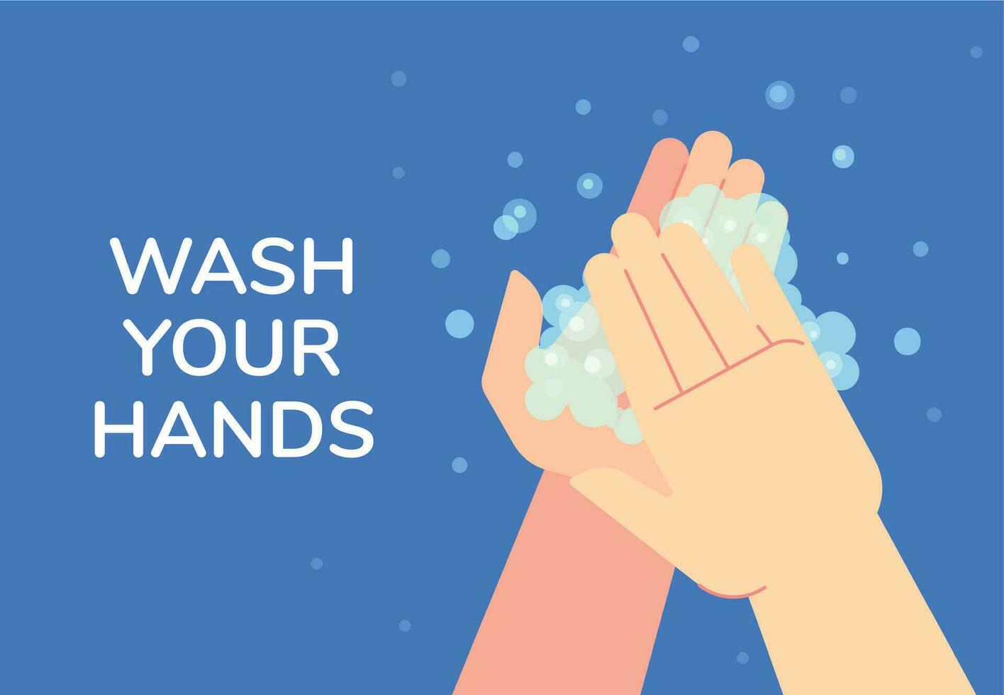 Wash your hands advice , info banner design vector