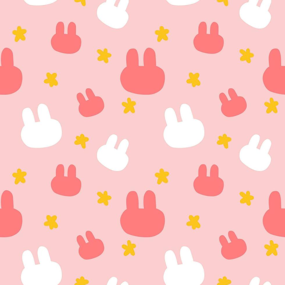 seamless pattern, rabbite ester. hand drawn pattern vector