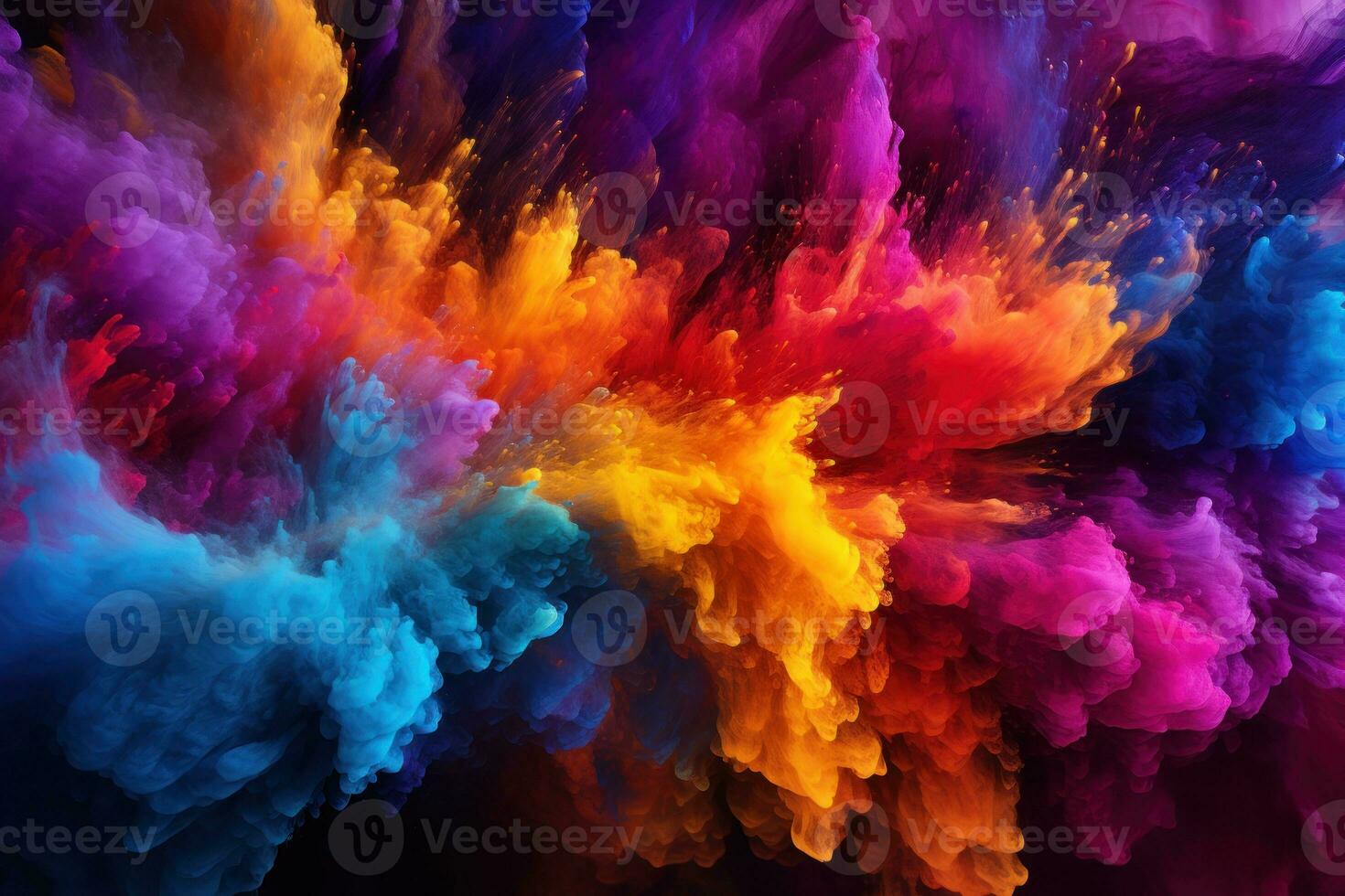 AI generated Colors crafting celestial constellations, holi festival image download photo