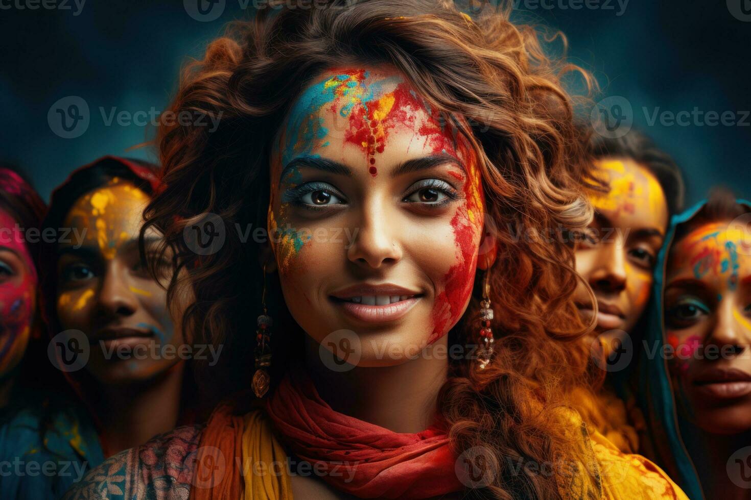 AI generated Inclusive festivities emphasizing cultural diversity in holi, holi festival image download photo