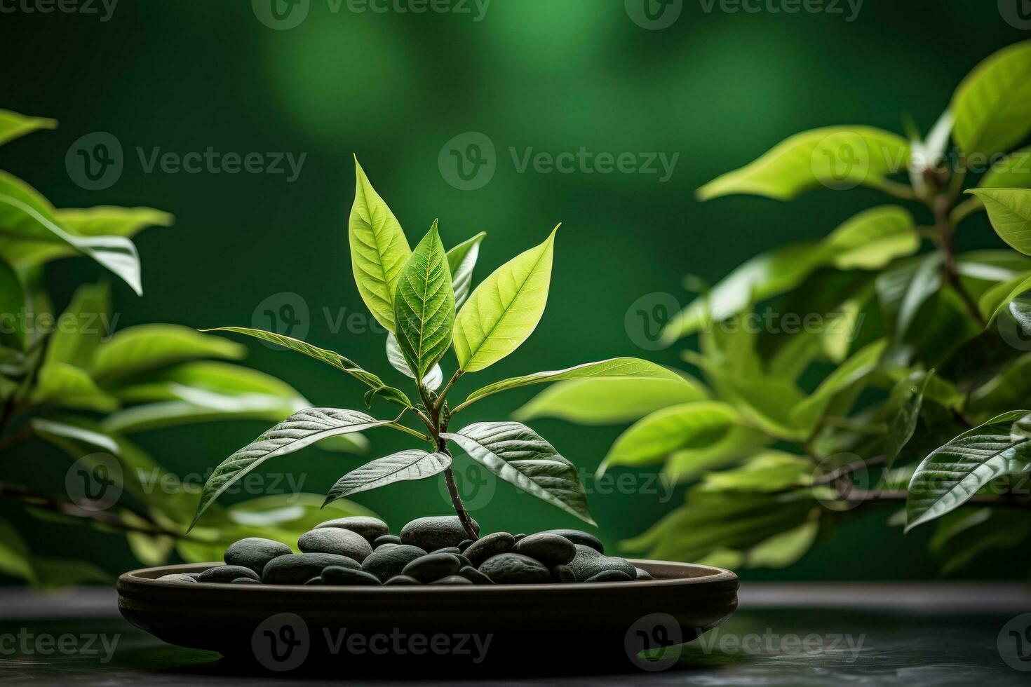 AI generated Rejuvenate your spirit with meditation in a green oasis, environmental concept photo