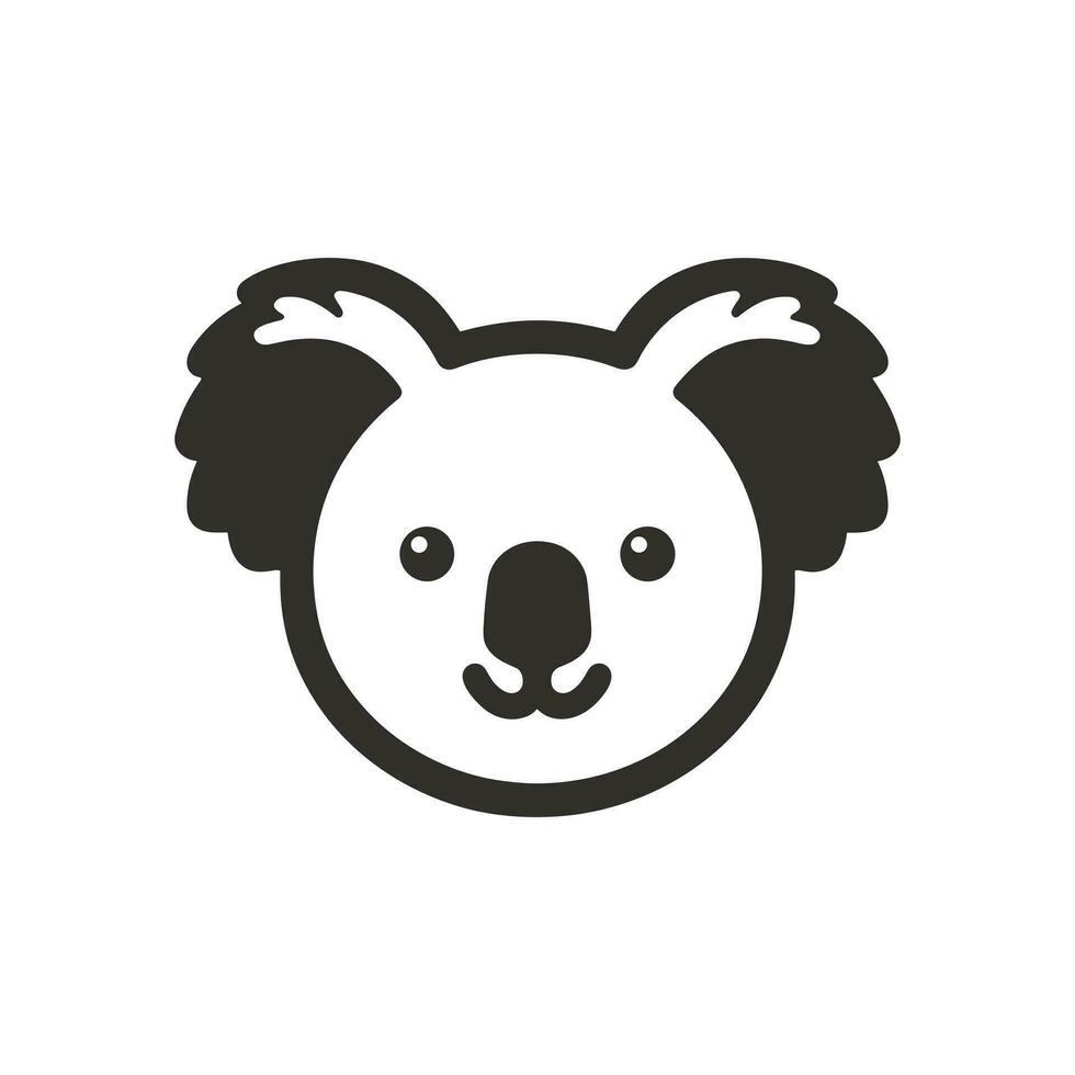 dibujos animados silueta de un coala oso logo icono símbolo vector ilustración