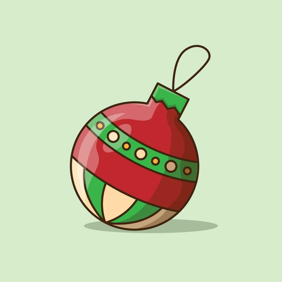 decoración pelota Navidad árbol vector