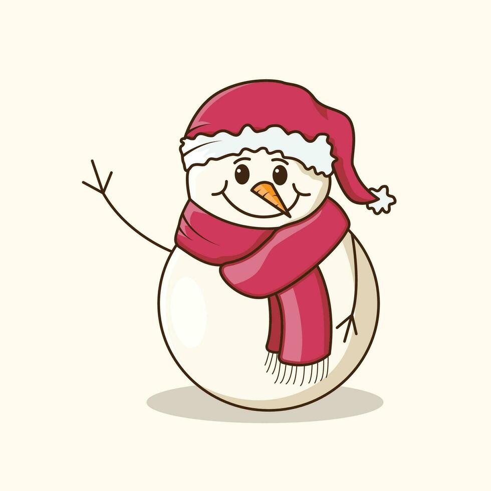 Snowman with Smile vector