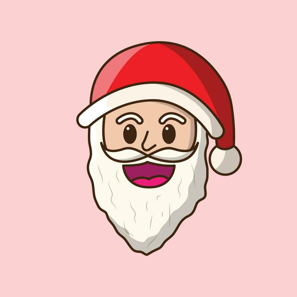 pequeño Papa Noel cabeza vector